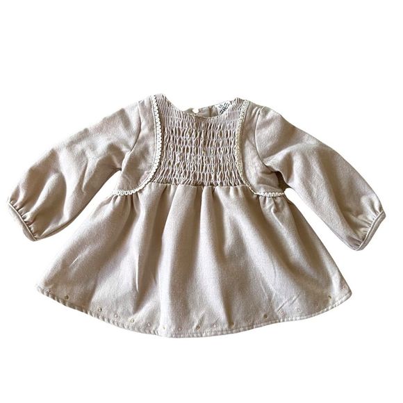Artisan Ny Other - Artisan NY formal dress skirt smocking long sleeve button holiday party dress